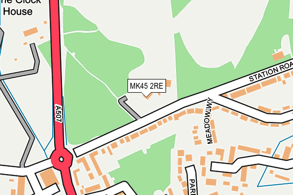 MK45 2RE map - OS OpenMap – Local (Ordnance Survey)