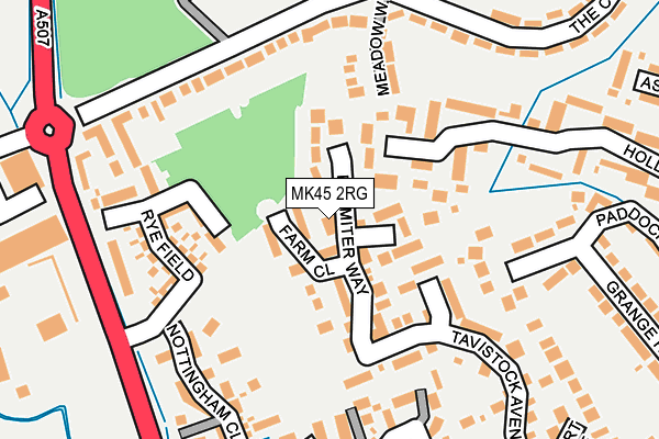 MK45 2RG map - OS OpenMap – Local (Ordnance Survey)