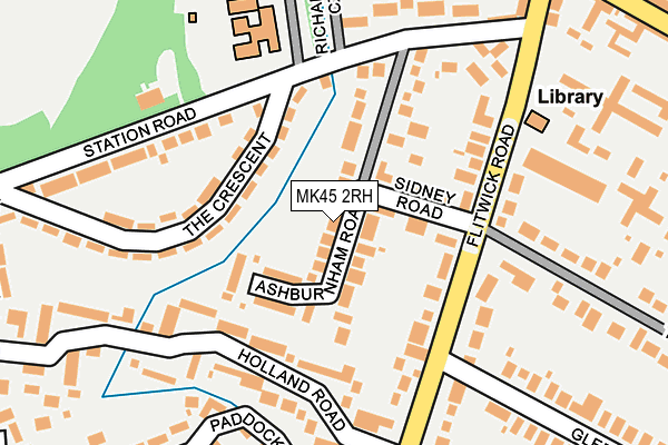 MK45 2RH map - OS OpenMap – Local (Ordnance Survey)