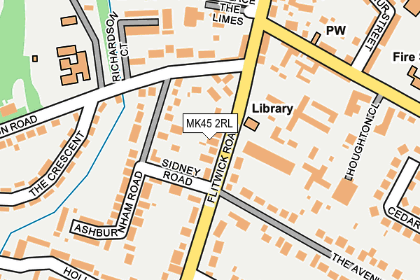 MK45 2RL map - OS OpenMap – Local (Ordnance Survey)