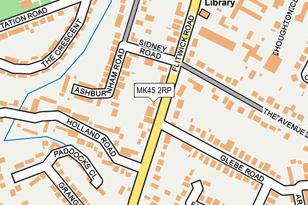 MK45 2RP map - OS OpenMap – Local (Ordnance Survey)