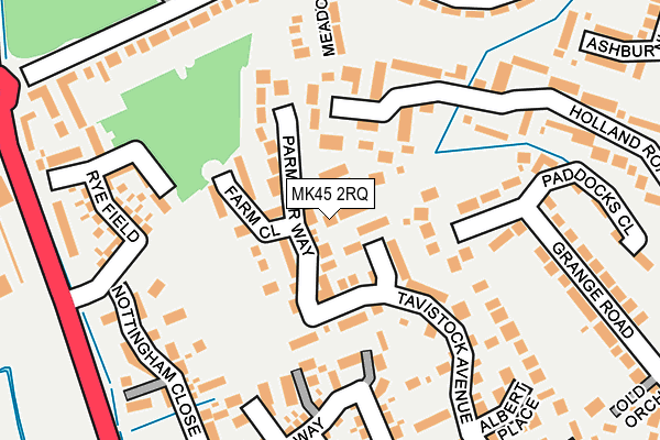 MK45 2RQ map - OS OpenMap – Local (Ordnance Survey)