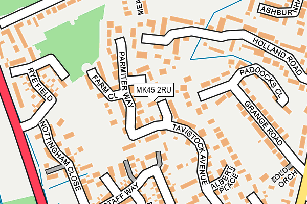 MK45 2RU map - OS OpenMap – Local (Ordnance Survey)