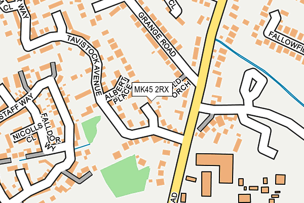 MK45 2RX map - OS OpenMap – Local (Ordnance Survey)