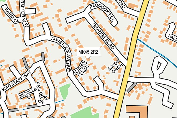 MK45 2RZ map - OS OpenMap – Local (Ordnance Survey)