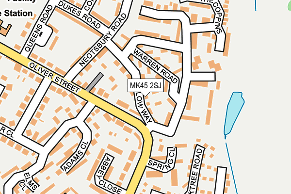 MK45 2SJ map - OS OpenMap – Local (Ordnance Survey)