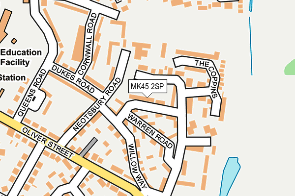 MK45 2SP map - OS OpenMap – Local (Ordnance Survey)