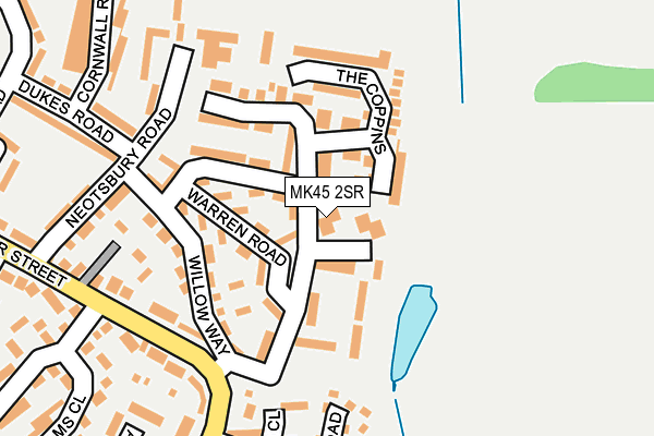 MK45 2SR map - OS OpenMap – Local (Ordnance Survey)