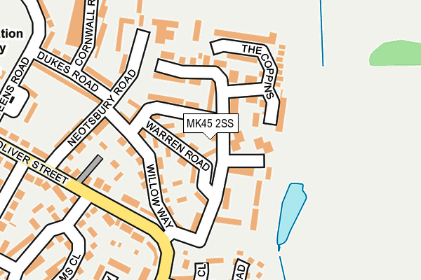 MK45 2SS map - OS OpenMap – Local (Ordnance Survey)