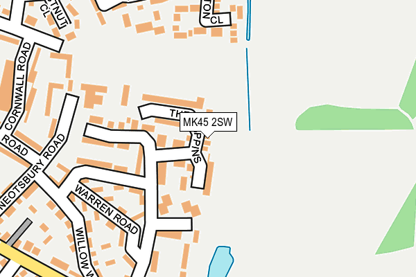 MK45 2SW map - OS OpenMap – Local (Ordnance Survey)