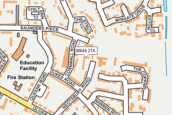 MK45 2TA map - OS OpenMap – Local (Ordnance Survey)