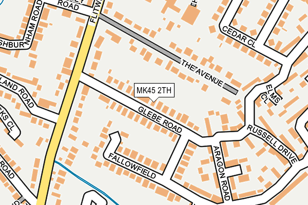 MK45 2TH map - OS OpenMap – Local (Ordnance Survey)