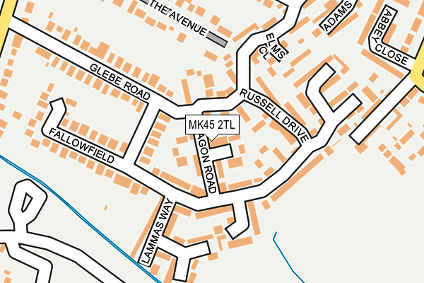 MK45 2TL map - OS OpenMap – Local (Ordnance Survey)