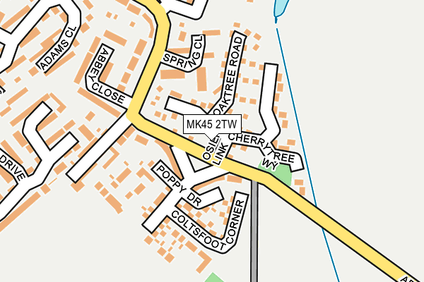 MK45 2TW map - OS OpenMap – Local (Ordnance Survey)