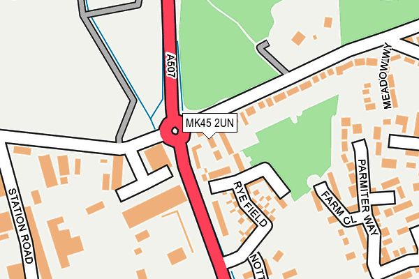 MK45 2UN map - OS OpenMap – Local (Ordnance Survey)