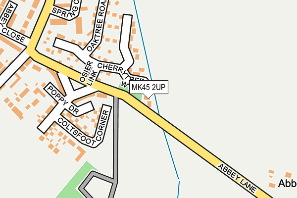 MK45 2UP map - OS OpenMap – Local (Ordnance Survey)