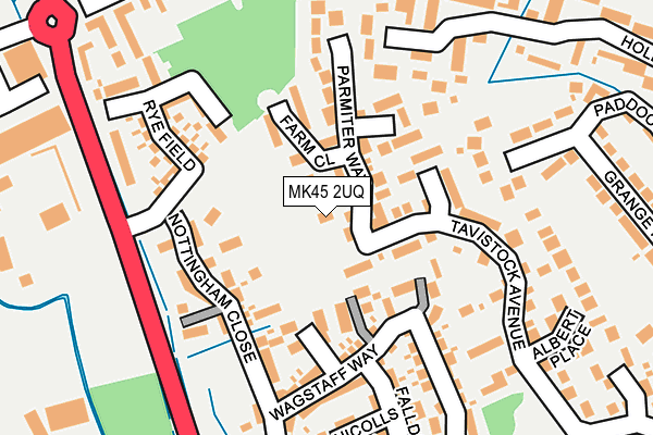 MK45 2UQ map - OS OpenMap – Local (Ordnance Survey)