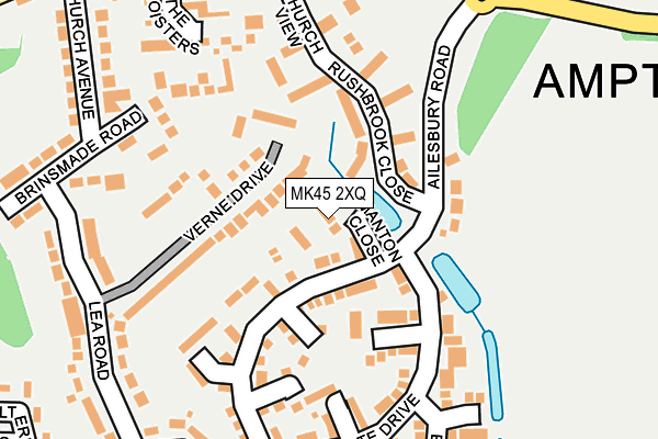 MK45 2XQ map - OS OpenMap – Local (Ordnance Survey)