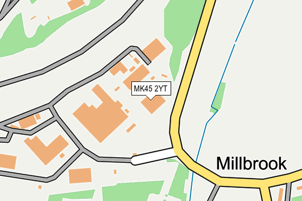 MK45 2YT map - OS OpenMap – Local (Ordnance Survey)