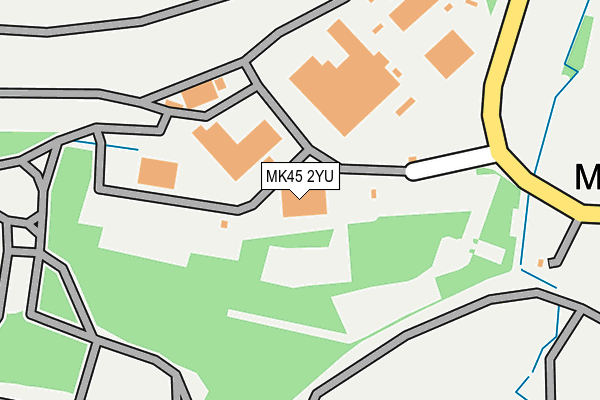 MK45 2YU map - OS OpenMap – Local (Ordnance Survey)