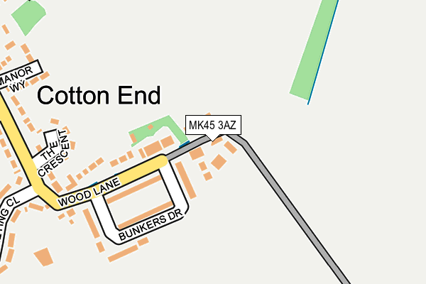 MK45 3AZ map - OS OpenMap – Local (Ordnance Survey)