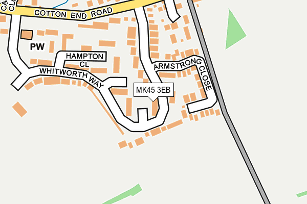 MK45 3EB map - OS OpenMap – Local (Ordnance Survey)