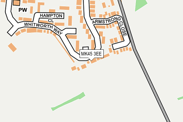 MK45 3EE map - OS OpenMap – Local (Ordnance Survey)