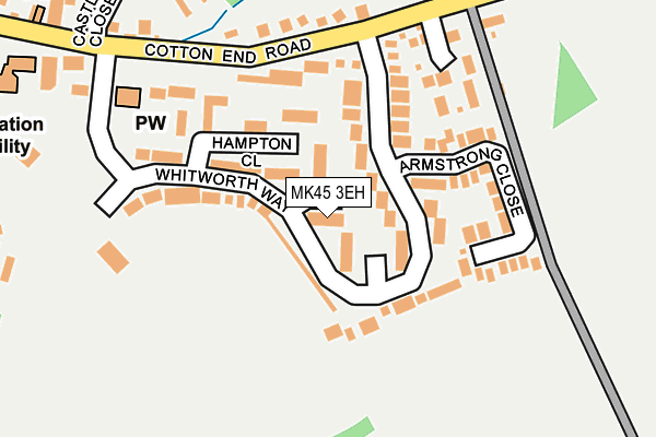 MK45 3EH map - OS OpenMap – Local (Ordnance Survey)