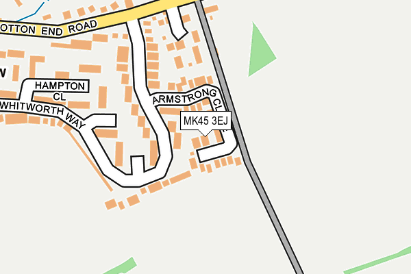 MK45 3EJ map - OS OpenMap – Local (Ordnance Survey)