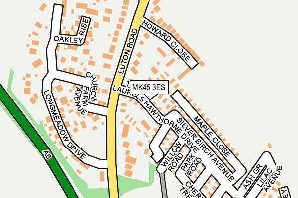 MK45 3ES map - OS OpenMap – Local (Ordnance Survey)