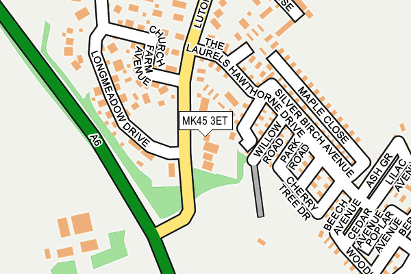MK45 3ET map - OS OpenMap – Local (Ordnance Survey)