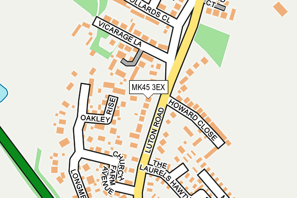 MK45 3EX map - OS OpenMap – Local (Ordnance Survey)