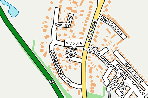 MK45 3FA map - OS OpenMap – Local (Ordnance Survey)