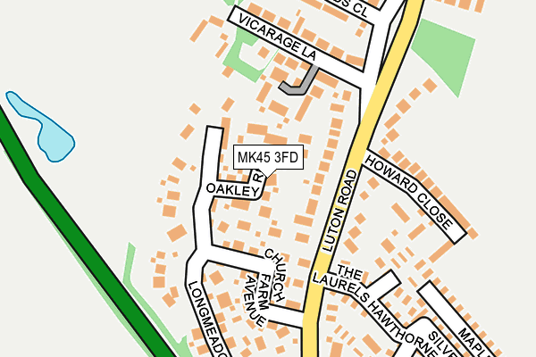 MK45 3FD map - OS OpenMap – Local (Ordnance Survey)