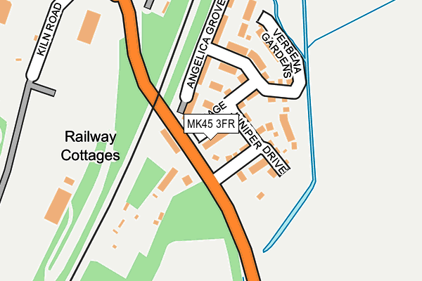 MK45 3FR map - OS OpenMap – Local (Ordnance Survey)