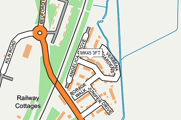 MK45 3FT map - OS OpenMap – Local (Ordnance Survey)