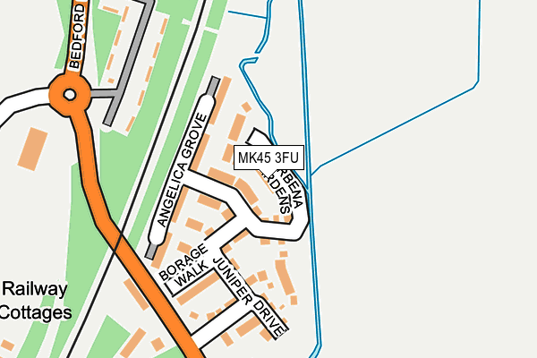 MK45 3FU map - OS OpenMap – Local (Ordnance Survey)