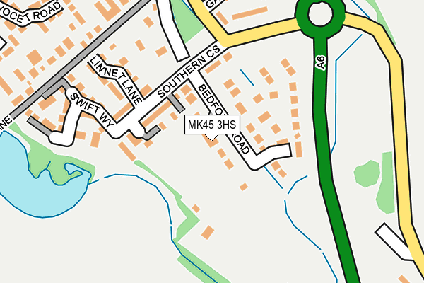 MK45 3HS map - OS OpenMap – Local (Ordnance Survey)