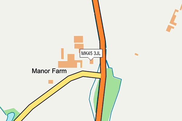 MK45 3JL map - OS OpenMap – Local (Ordnance Survey)