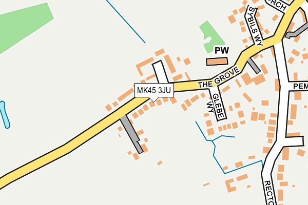 MK45 3JU map - OS OpenMap – Local (Ordnance Survey)