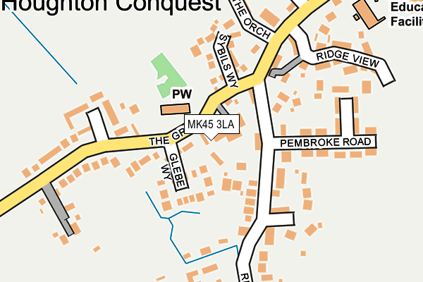 MK45 3LA map - OS OpenMap – Local (Ordnance Survey)