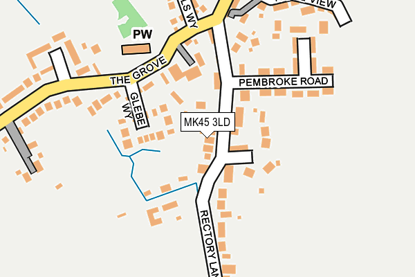 MK45 3LD map - OS OpenMap – Local (Ordnance Survey)