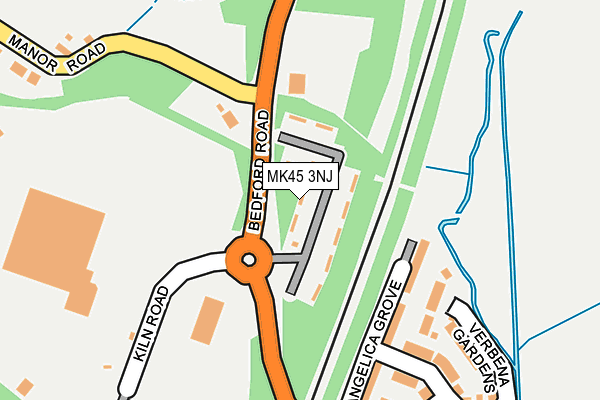 MK45 3NJ map - OS OpenMap – Local (Ordnance Survey)