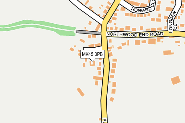 MK45 3PB map - OS OpenMap – Local (Ordnance Survey)