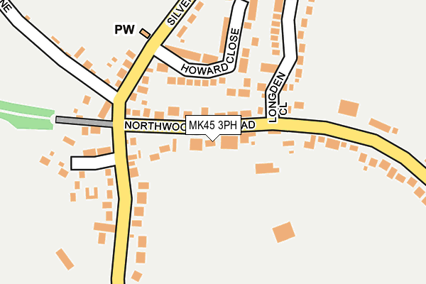 MK45 3PH map - OS OpenMap – Local (Ordnance Survey)