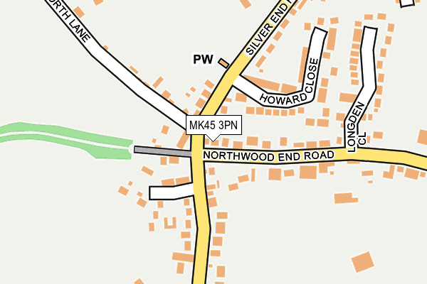 MK45 3PN map - OS OpenMap – Local (Ordnance Survey)