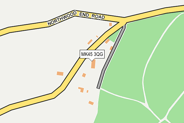 MK45 3QG map - OS OpenMap – Local (Ordnance Survey)