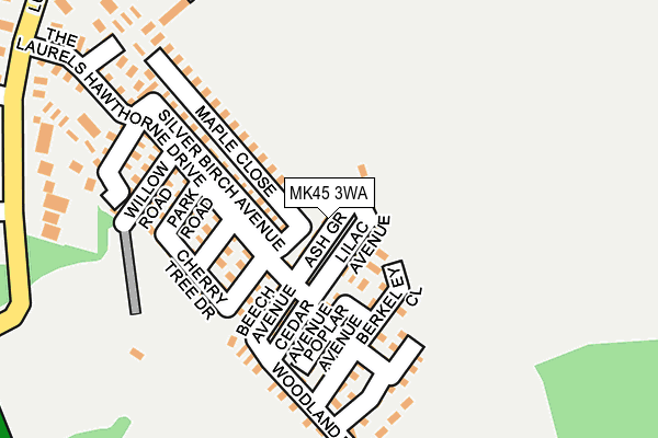 MK45 3WA map - OS OpenMap – Local (Ordnance Survey)