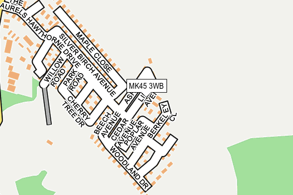 MK45 3WB map - OS OpenMap – Local (Ordnance Survey)
