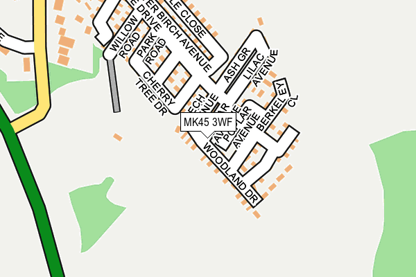 MK45 3WF map - OS OpenMap – Local (Ordnance Survey)
